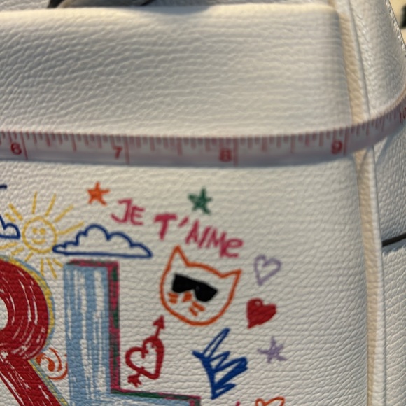 NWOT Karl Lagerfeld White Backpack With No Marks at all - Picture 14 of 15